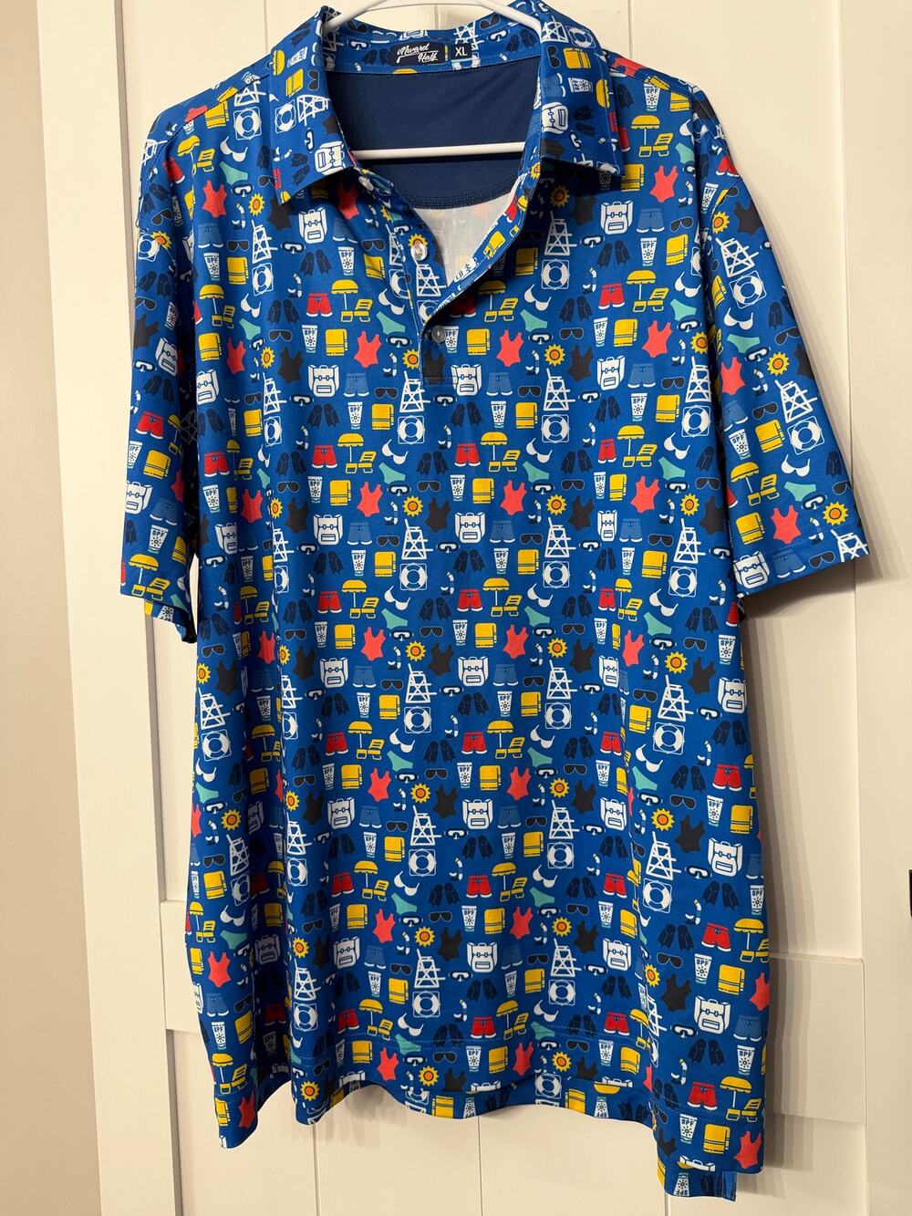 Inward Half performance golf polo sz XL fun summer beach details